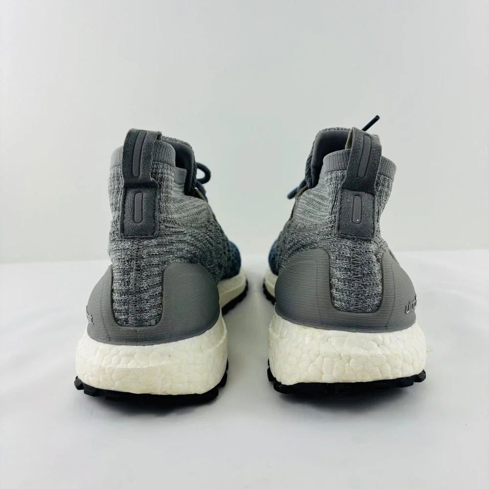Adidas UltraBoost All Terrain Mens Grey Blue Knit Running Shoes S82035 Size 12
